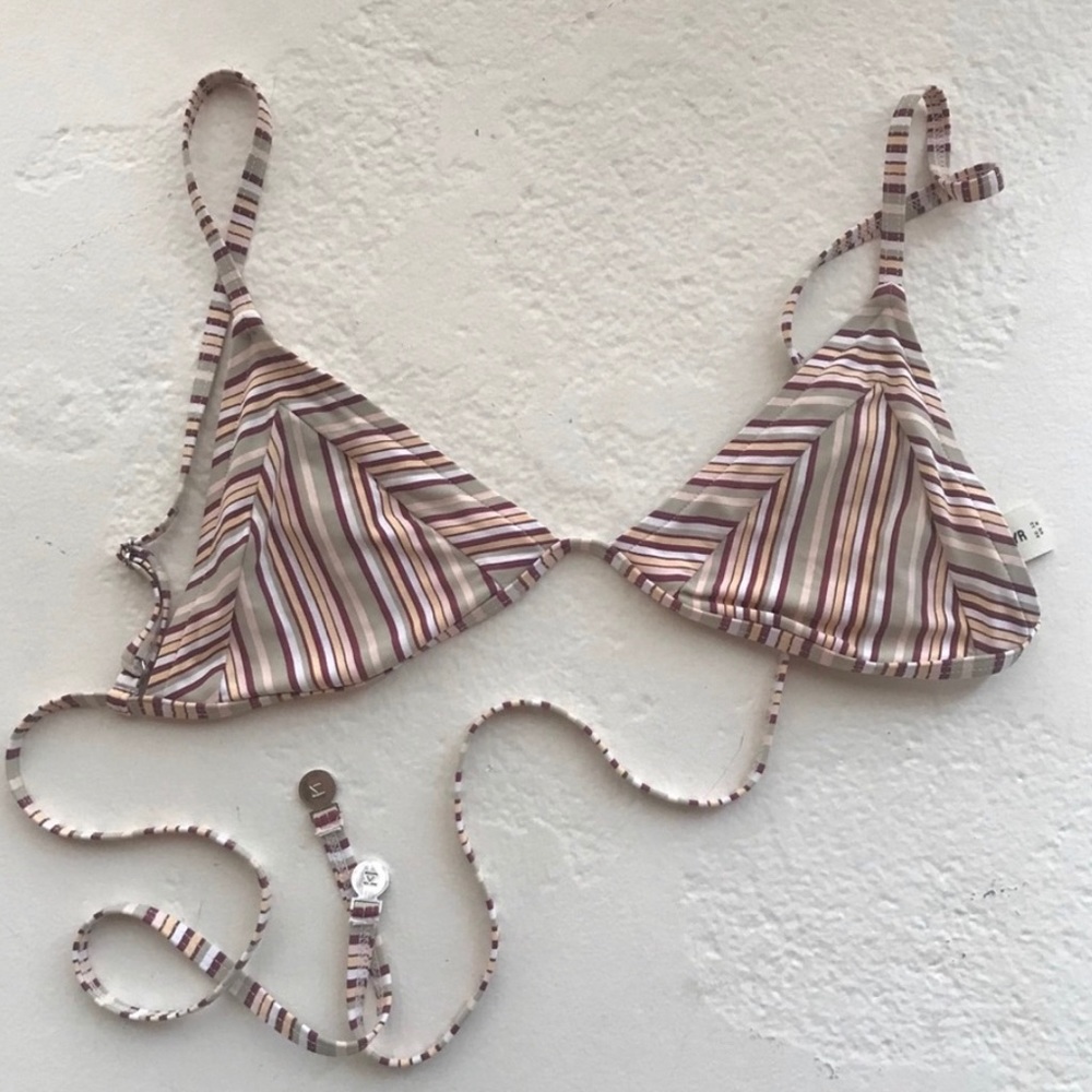 Zulu & Zephyr Striped Bikini Top